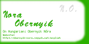nora obernyik business card